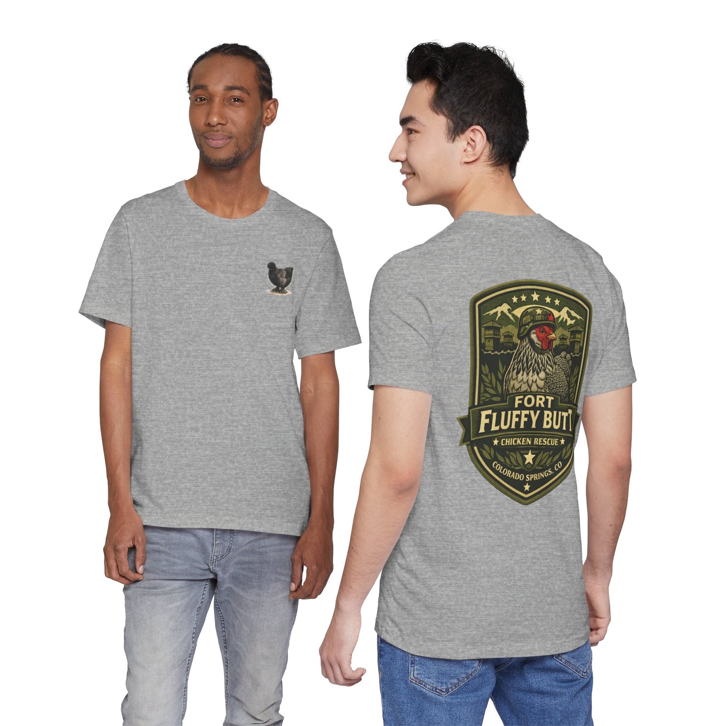 Basil LOGO Tee — "Fort Fluffy Butt" Colorado Springs Emblem