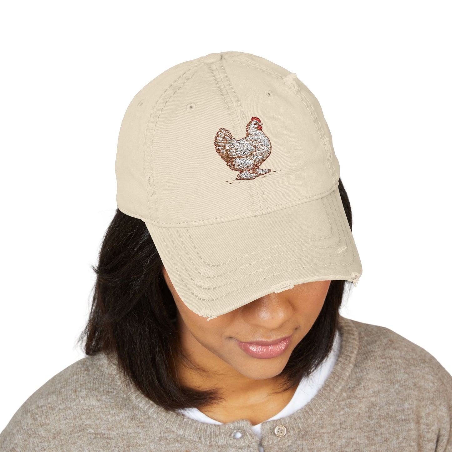 Embroidered Chicken Dad Hat – Fort Fluffy Butt Chicken Cap | Backyard Chicken Gift