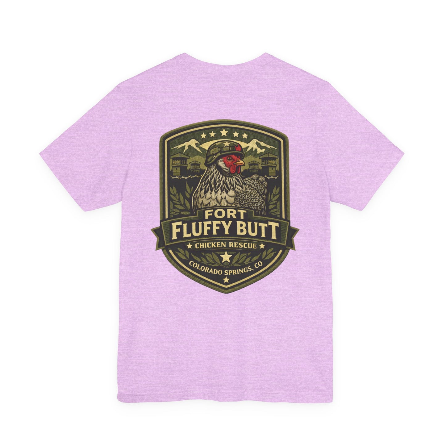 Basil LOGO Tee — "Fort Fluffy Butt" Colorado Springs Emblem