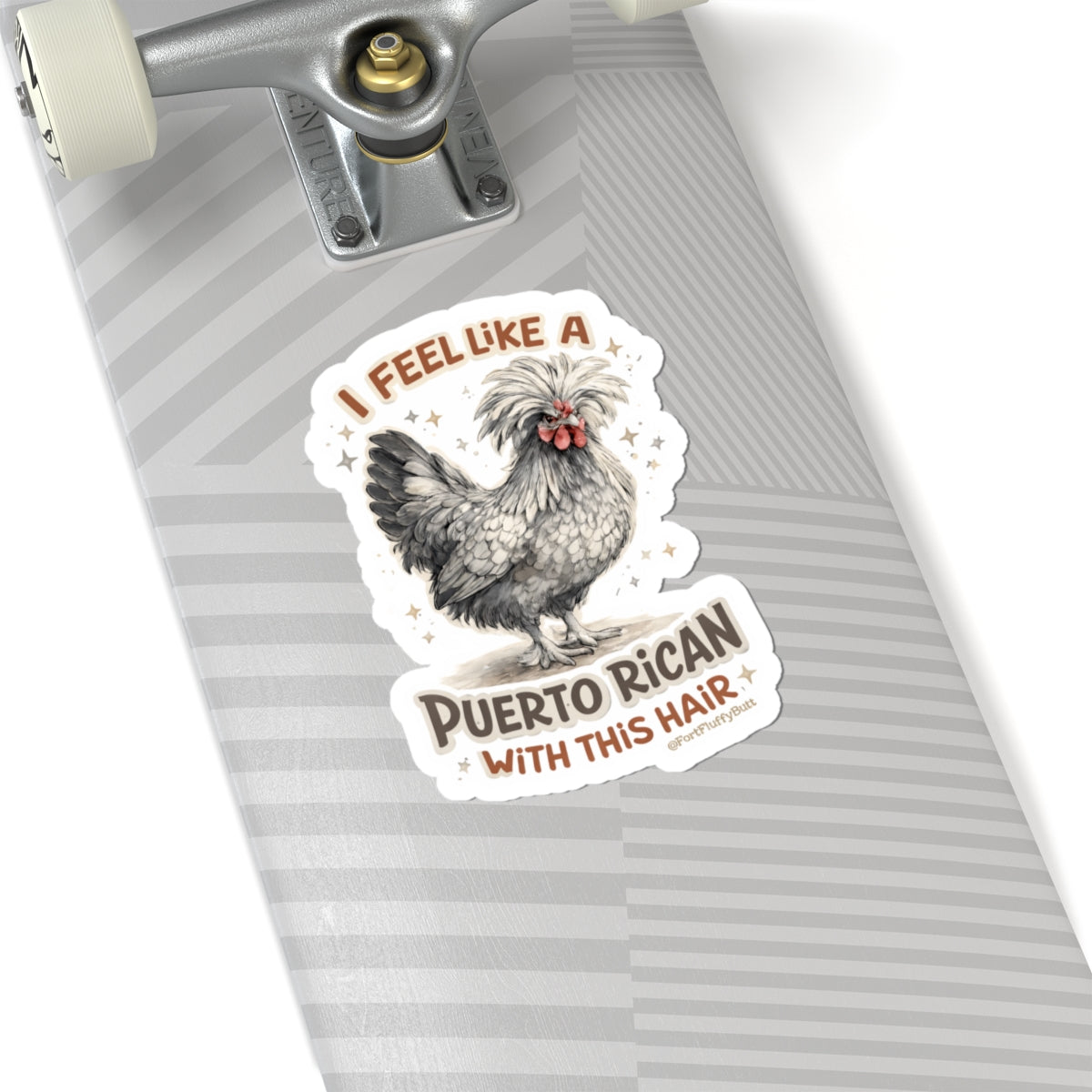 I Feel Like A Puerto Rican With This Hair Bam Bam the Polish Rooster Stickers | Kiss-Cut