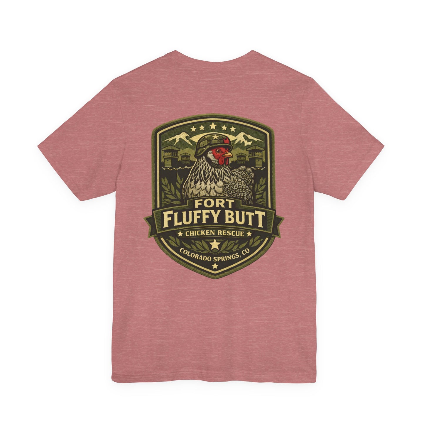 Basil LOGO Tee — "Fort Fluffy Butt" Colorado Springs Emblem