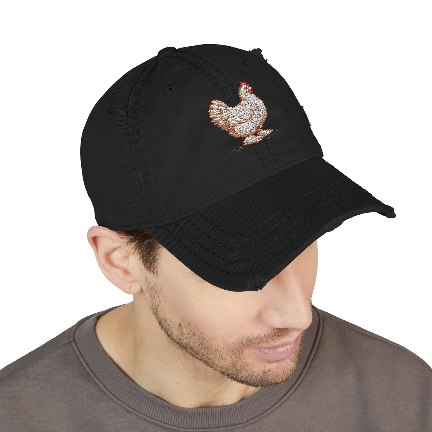 Embroidered Chicken Dad Hat – Fort Fluffy Butt Chicken Cap | Backyard Chicken Gift