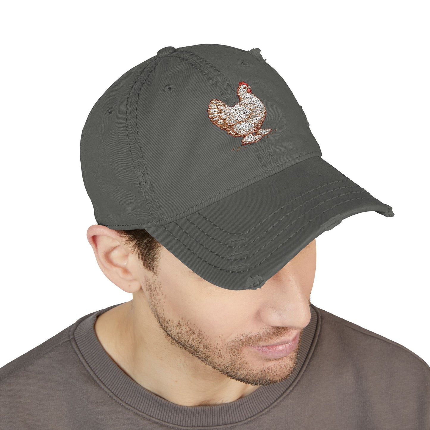 Embroidered Chicken Dad Hat – Fort Fluffy Butt Chicken Cap | Backyard Chicken Gift