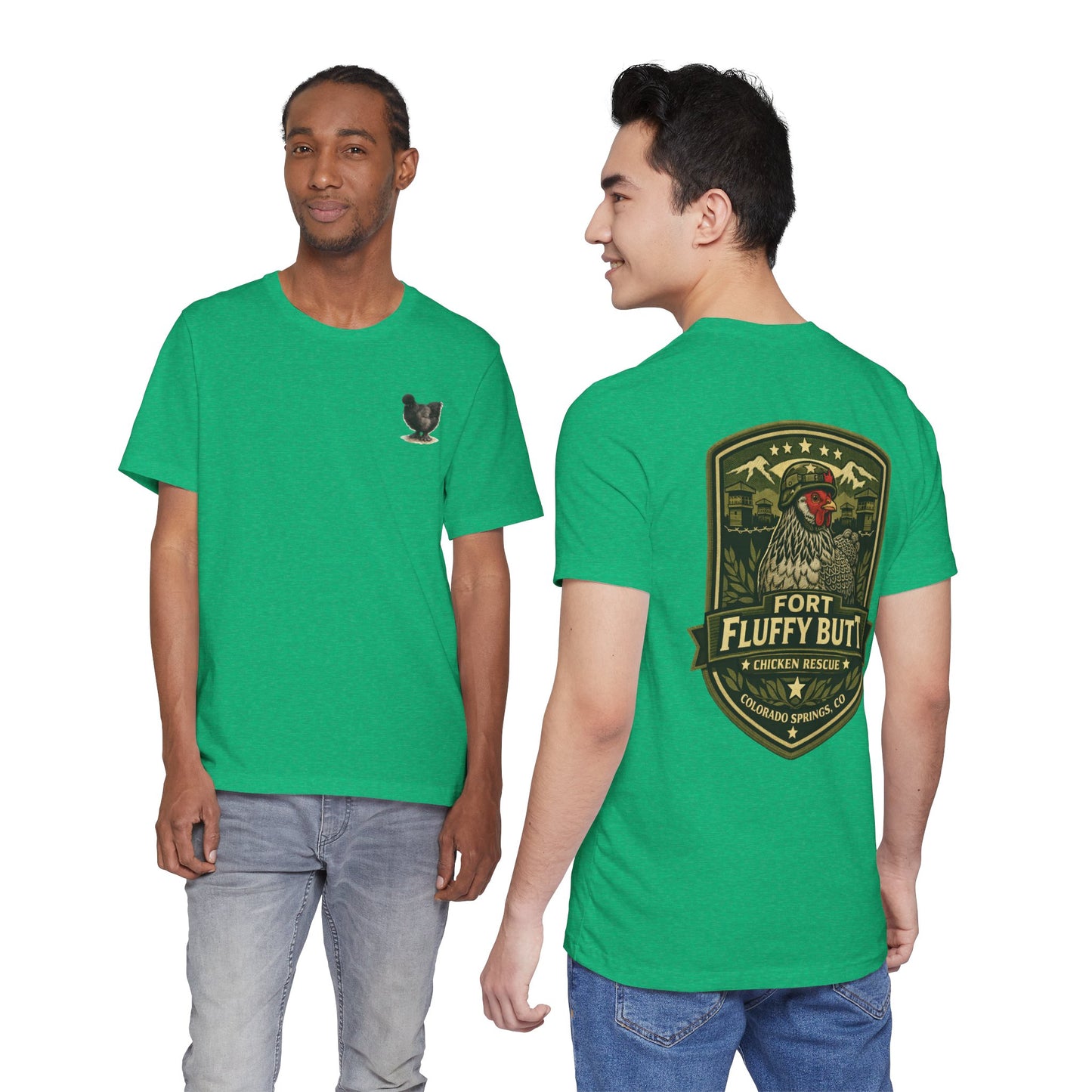 Basil LOGO Tee — "Fort Fluffy Butt" Colorado Springs Emblem