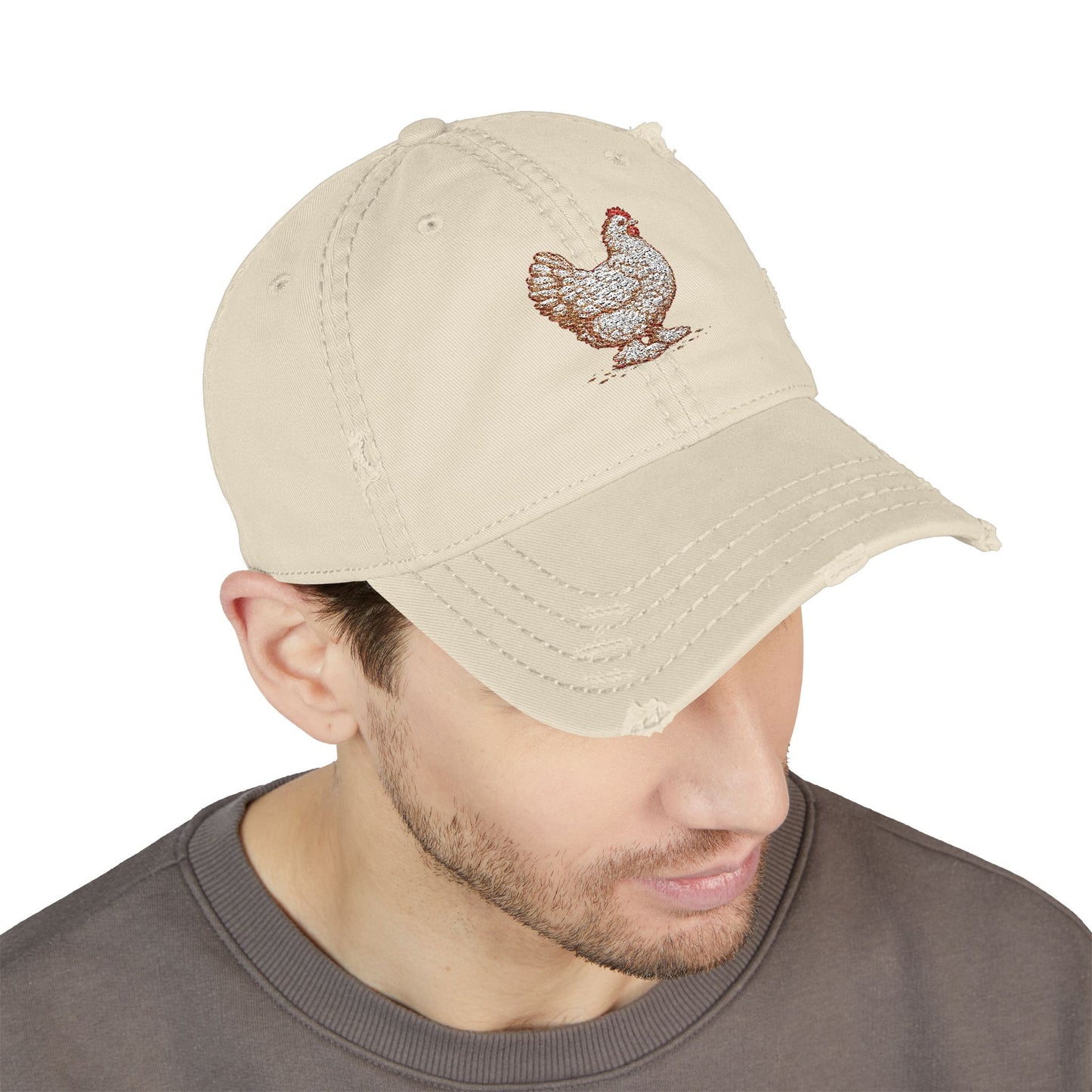 Embroidered Chicken Dad Hat – Fort Fluffy Butt Chicken Cap | Backyard Chicken Gift