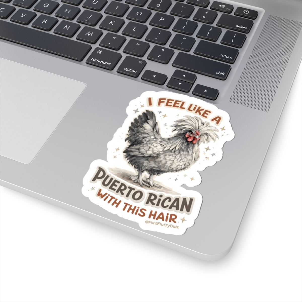 I Feel Like A Puerto Rican With This Hair Bam Bam the Polish Rooster Stickers | Kiss-Cut