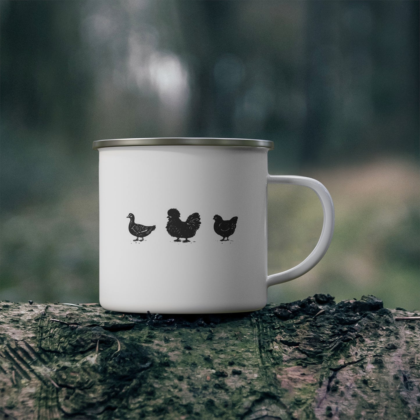 Fort Fluffy Butt Camp Mug – Chicken Enamel Mug | Colorado Springs