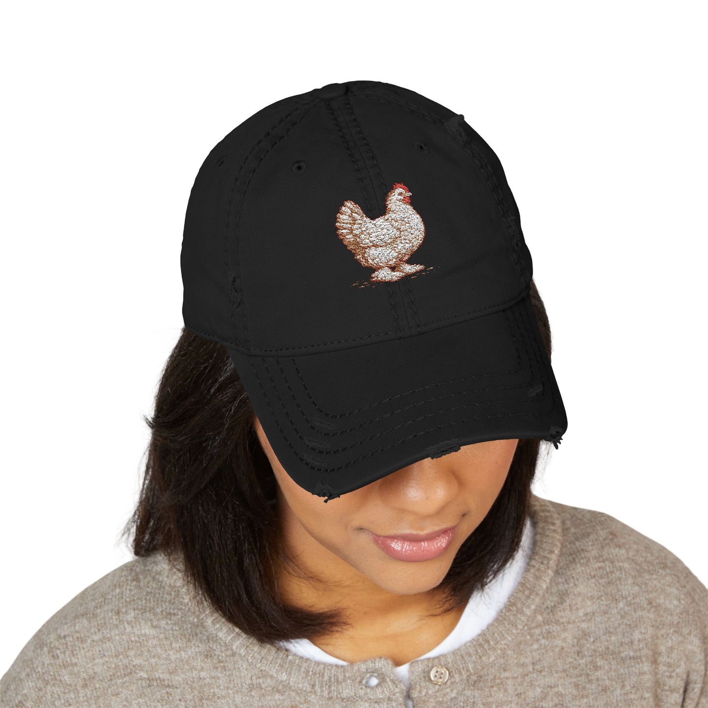 Embroidered Chicken Dad Hat – Fort Fluffy Butt Chicken Cap | Backyard Chicken Gift