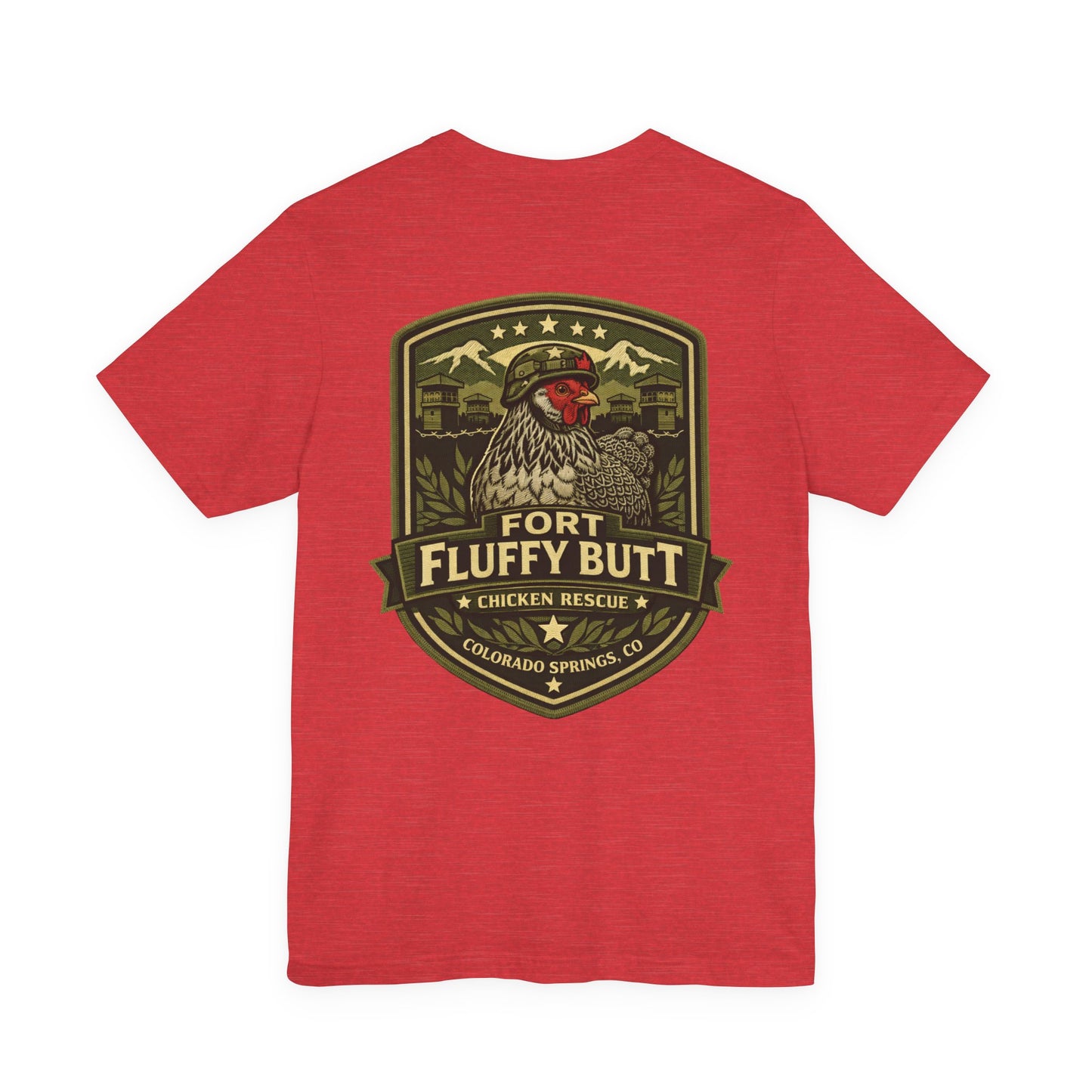 Basil LOGO Tee — "Fort Fluffy Butt" Colorado Springs Emblem