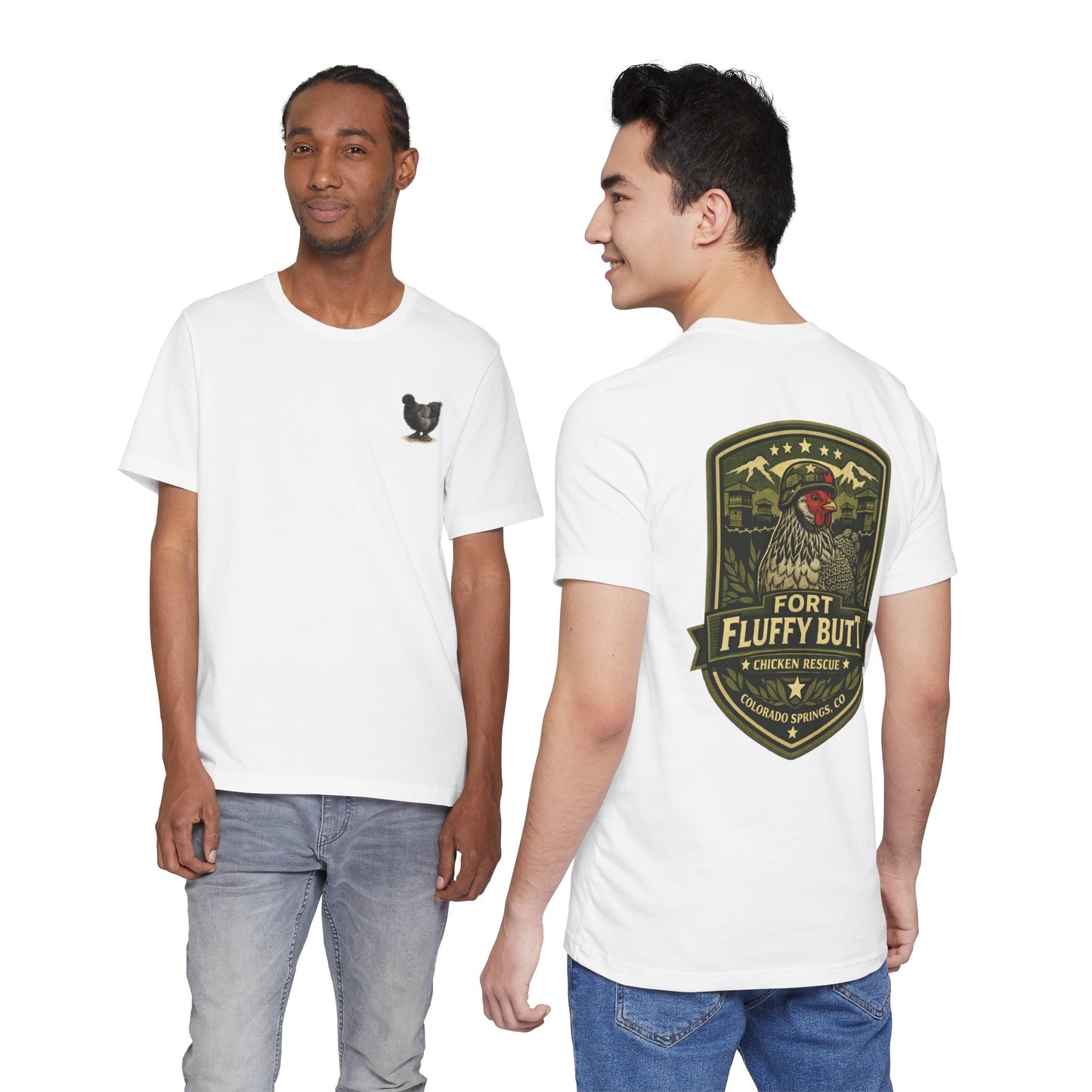 Basil LOGO Tee — "Fort Fluffy Butt" Colorado Springs Emblem